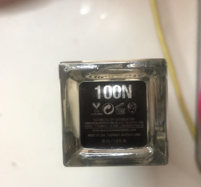 AUTHENTIC Anastasia Beverly Hills Luminous Foundation 100N (Category: Makeup) located in Cainta. Submitted by makeupjellyjilli (Listing ID 1069764070, Image 3). Description: 100% AUTHENTIC SHADE: 100N - - very fair skin with a neutral undertone 98% FULL What it is: A medium-coverage liquid foundation with a luminous, natural finish. Coverage: Medium Finish: Natural Formulation: Liquid Skin Type: Normal, Dry, Combination, and Oily Ingredient Callo