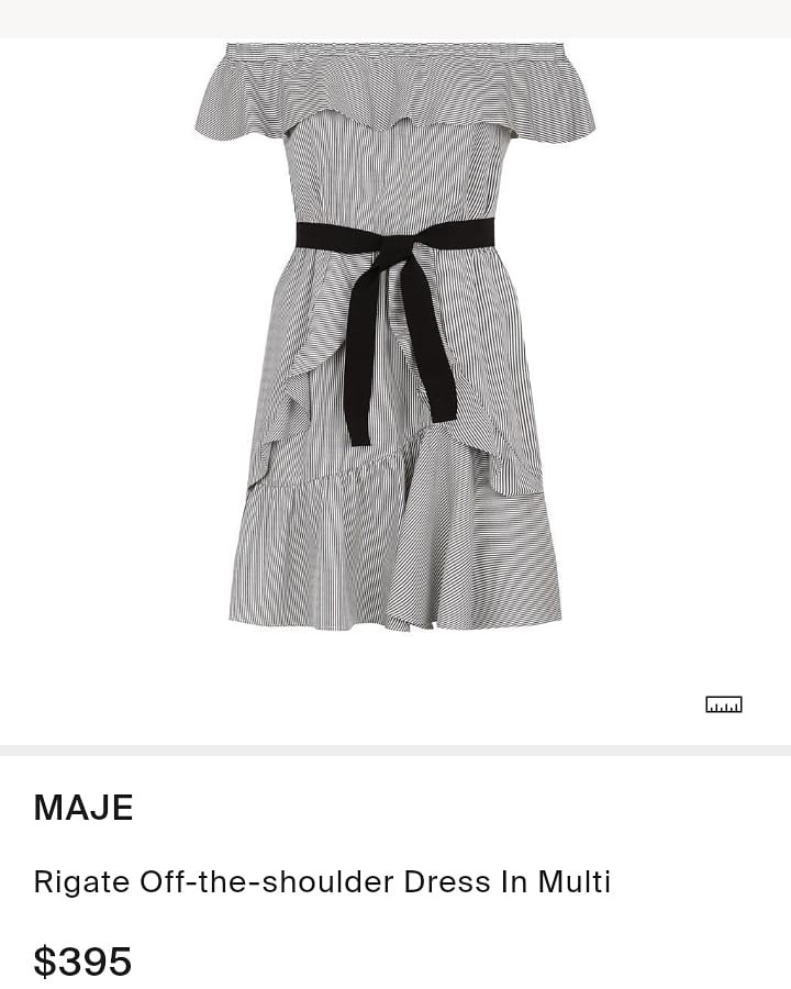Maje off shoulder dress cheap