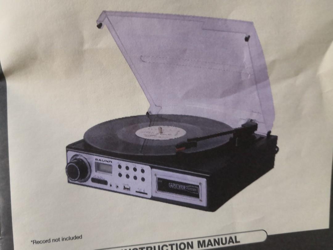 Bauhn turntable with cassette deck (Category: Portable Music Players) located in Paranaque City. Submitted by isay_virtualstore (Listing ID 1069726831, Image 2). Description: In good condition Box with damage due to storage but the item is new with manual. Enjoy listening to you old vinyl records and tapes, or encode them into digital format for playback on your mp3. This turntable has AUX input for connecting on MP3 or CD player, built-in stereo
