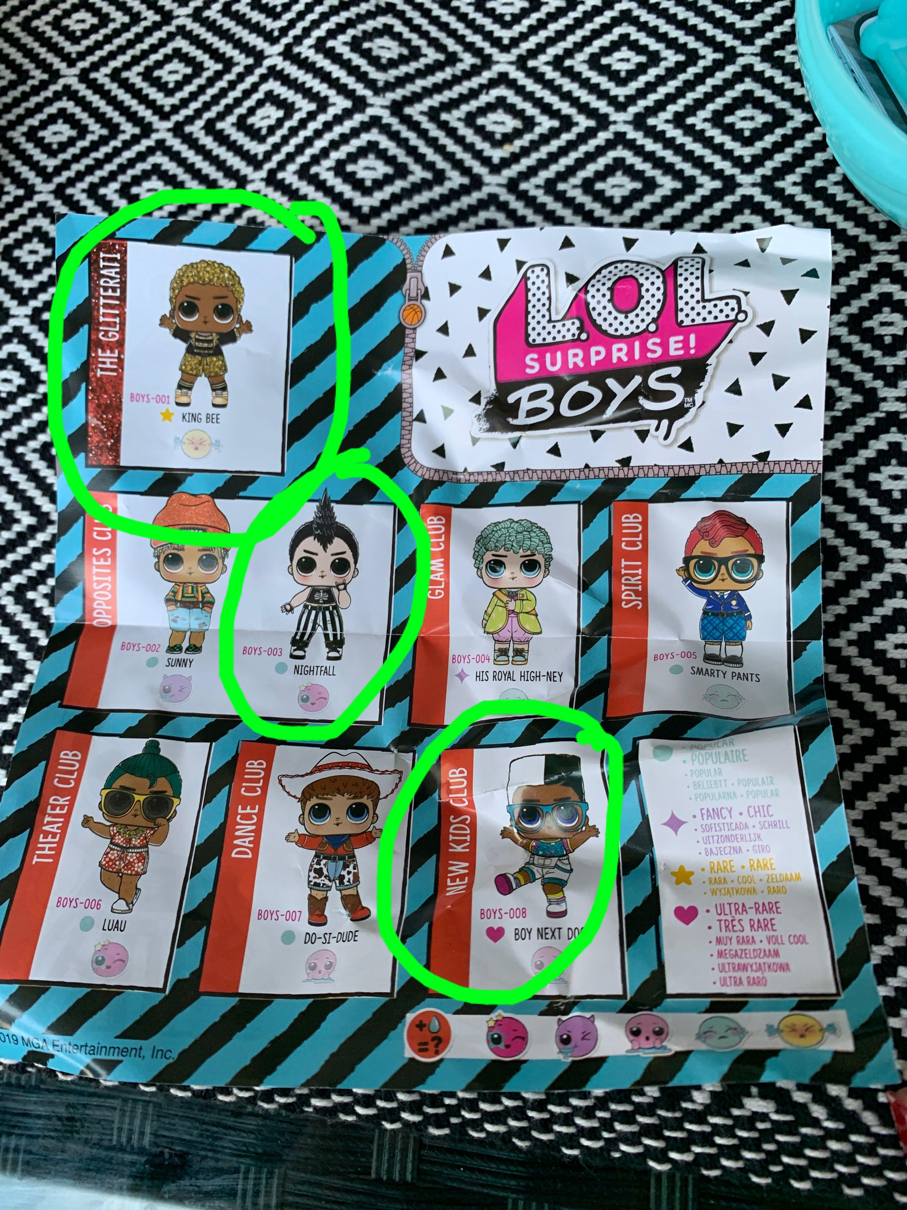Lol boy series checklist outlet