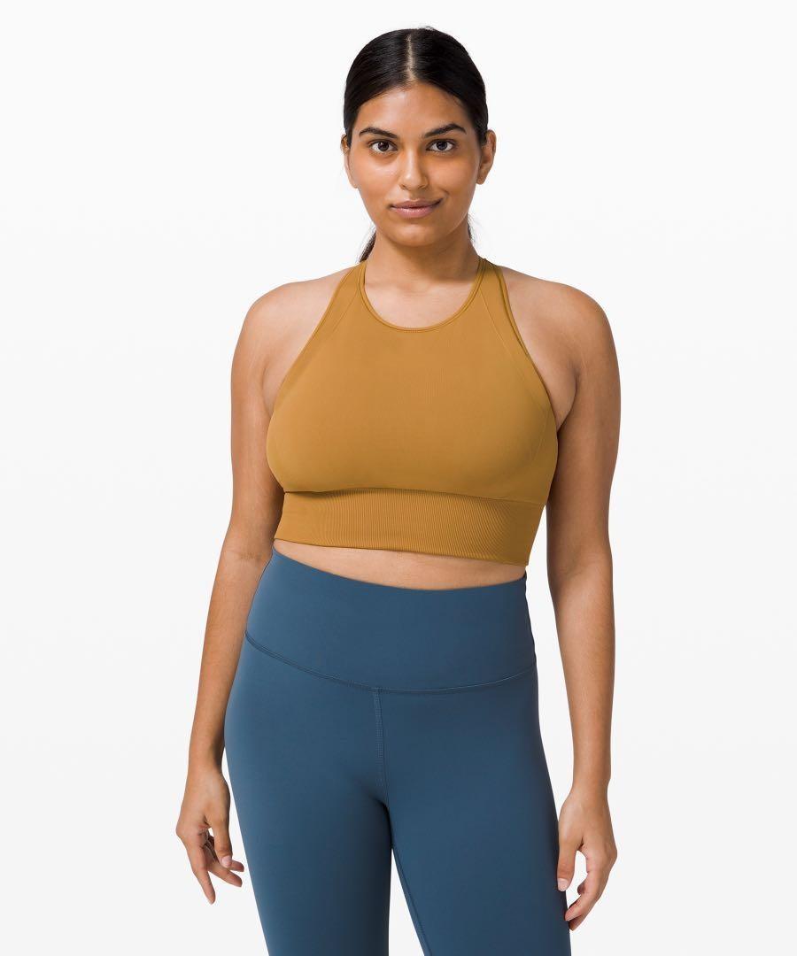 BNWT Lululemon Ebb to Train Bra *Medium Support, C/D Cup - Size 4, Spiced  Bronze, Men's Fashion, Activewear on Carousell