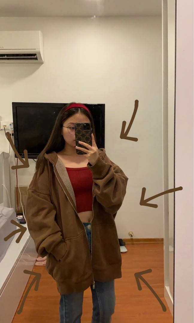 Christy hoodie brandy melville brown