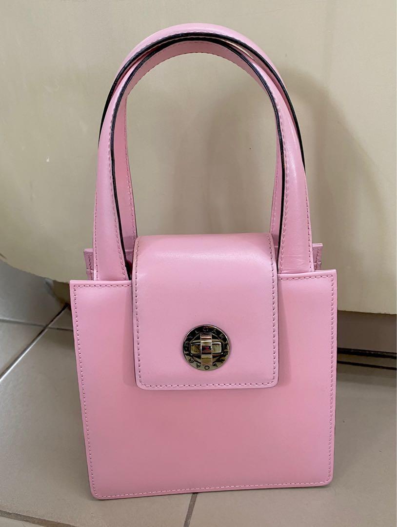 BULGARI Pink Leather Handbag / Slingbag (Category: Luxury Bags & Wallets) located in Makati City. Submitted by scarwee (Listing ID 1069739776, Image 1). Description: Gently used but in good condition. Was able to send it to bag spa also. Bought in bulgari store when it was in 6750 avenue. .