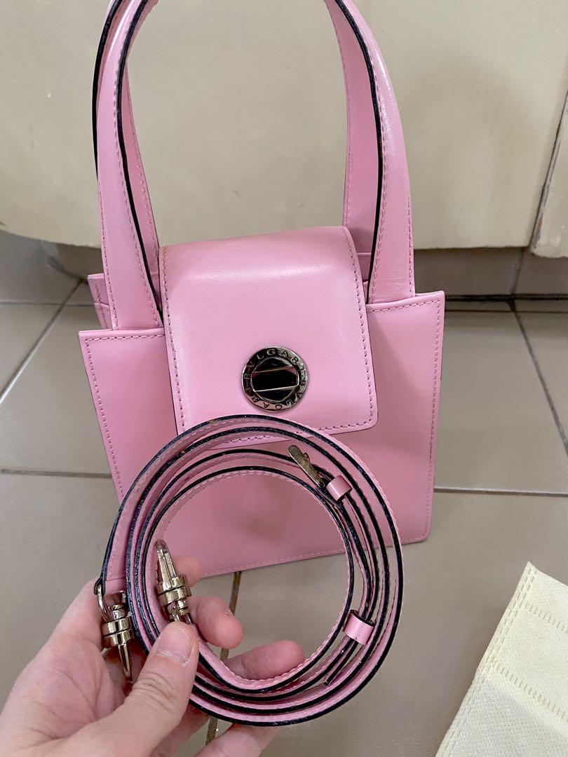 BULGARI Pink Leather Handbag / Slingbag (Category: Luxury Bags & Wallets) located in Makati City. Submitted by scarwee (Listing ID 1069739776, Image 2). Description: Gently used but in good condition. Was able to send it to bag spa also. Bought in bulgari store when it was in 6750 avenue. .