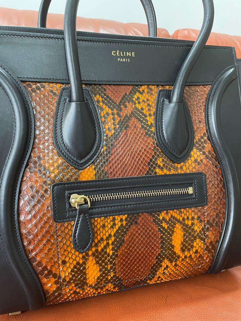 Celine Snake Skin Micro Luggage, Women's Fashion, Bags & Wallets, Cross ...
