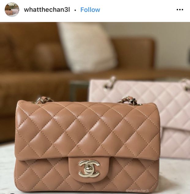 Chanel 21P caramel mini rectangle, Luxury, Bags & Wallets on Carousell