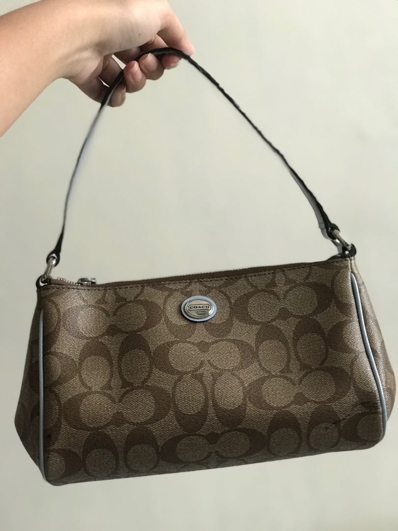 coach baguette bag brown