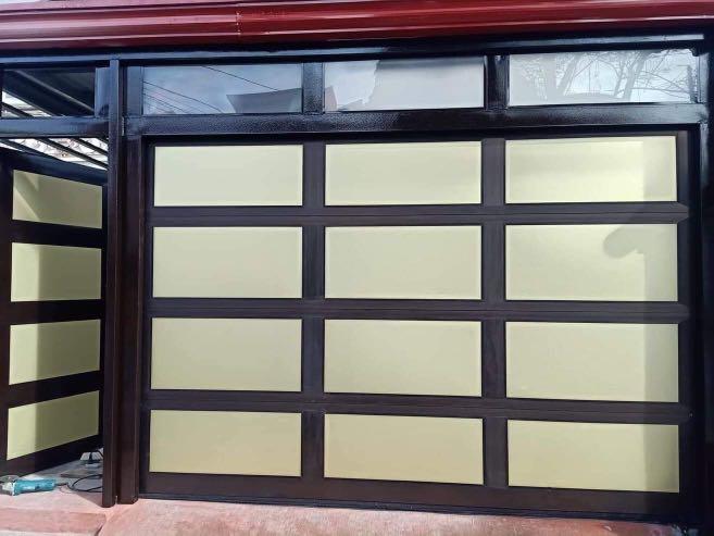 Colored Garage Door W Pedestrian Door Furniture Home Living Home Improvement Organization Home Improvement Tools Accessories On Carousell