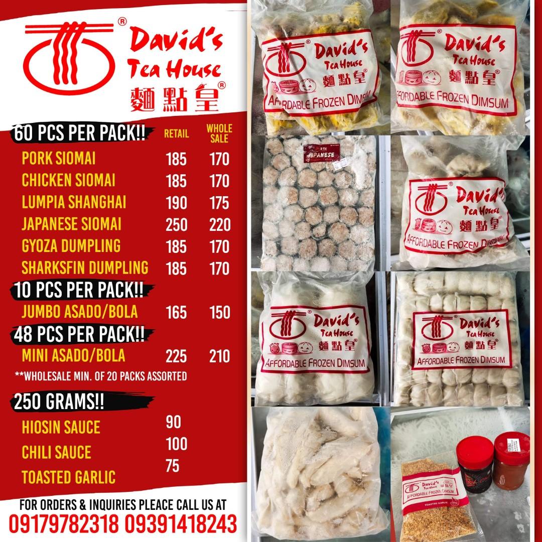 David's tea house on sale menu