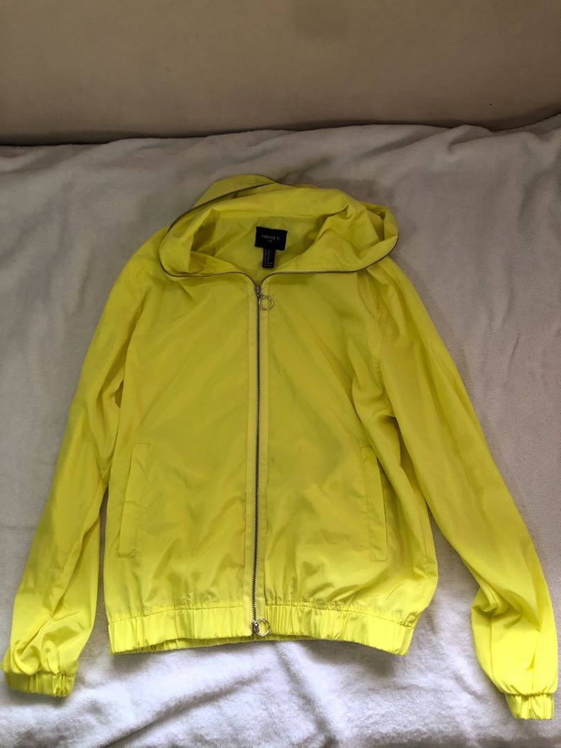 Yellow windbreaker forever 21 cheap