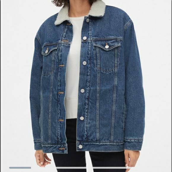 Gap sherpa lined oversized icon denim 
