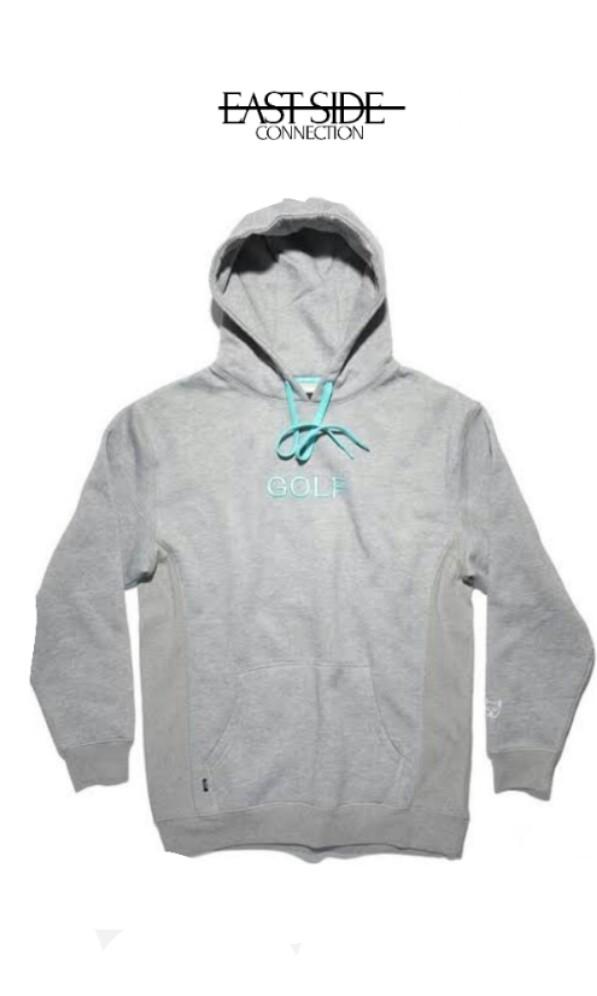 golf wang f w 2014 heather grey turquoise embroidered hoodie