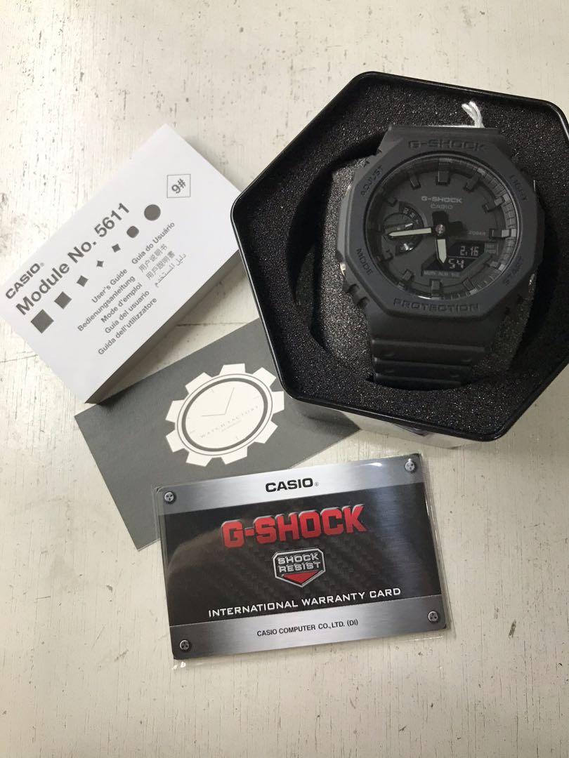 Gshock Casioak GA2100-1A1 (Category: Men's Watches) located in Manila. Submitted by seikowatchfactory (Listing ID 1047050494, Image 2). Description: BNIB 10/10 Model: Casio Gshock GA2100-1A1 Price: 5995 Specifications: Carbon Core Guard Diameter: 45.4mm Height: 11.8mm Material: Resin World Time - 31 Time Zones 1/100 second stopwatch Timer 5 daily alarms Double LED Lights Full Auto-Calendar 12/24-hour time format Neo-Brite Luminous Hands Water Res