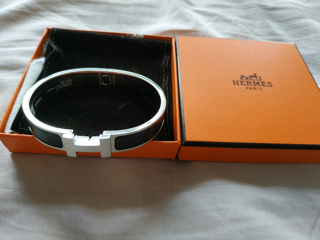 Hermès Clic H Bracelet In So Black, Size T5
