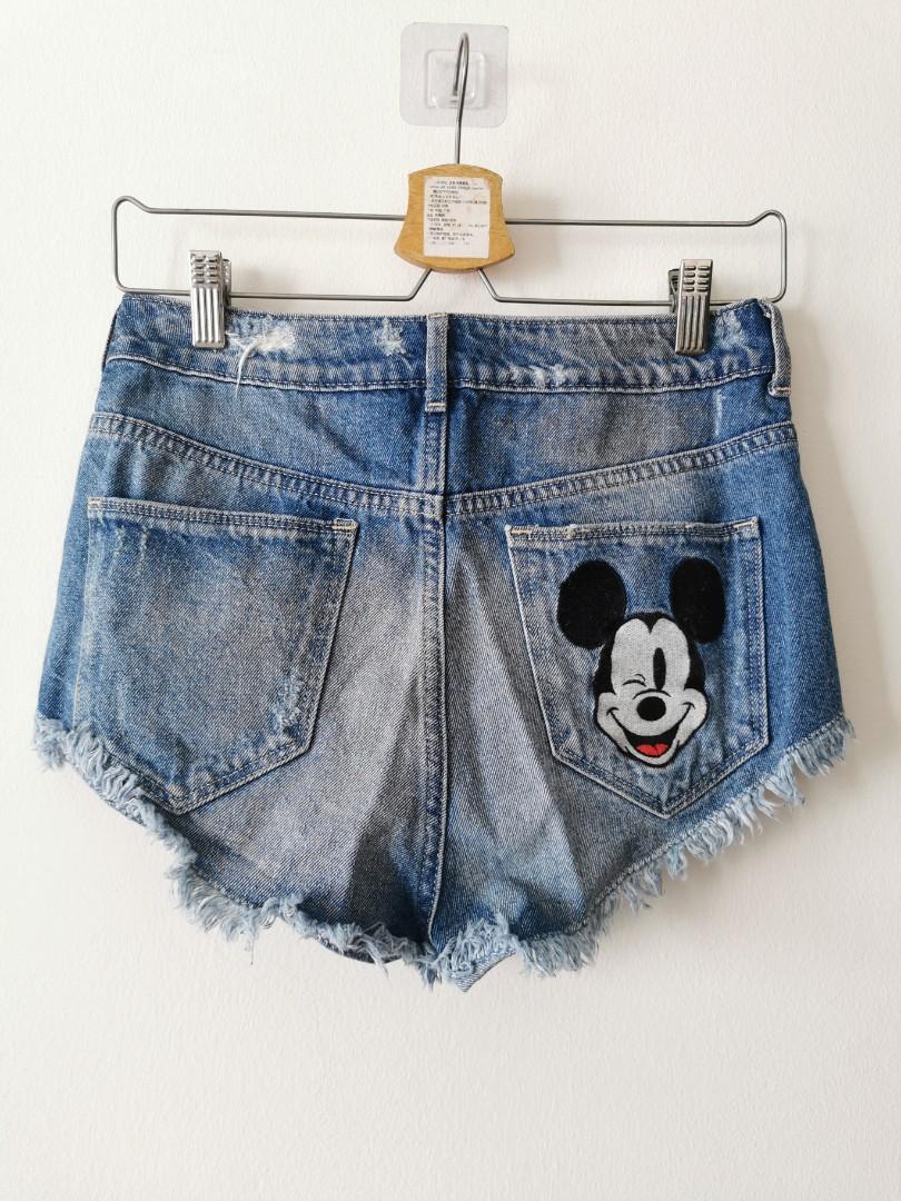 Mickey mouse denim shop shorts h m