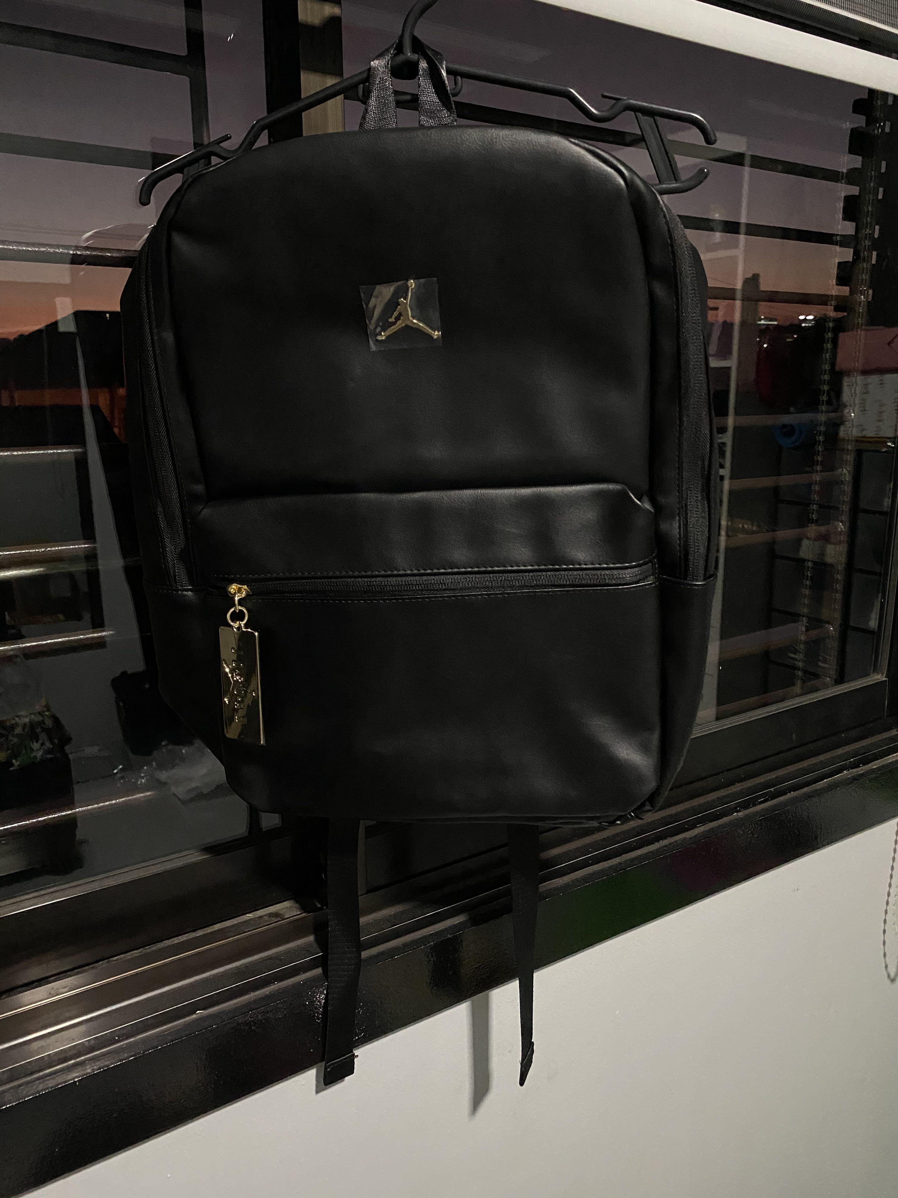 Jordan Faux Leather Backpack Men s Fashion Bags Backpacks on