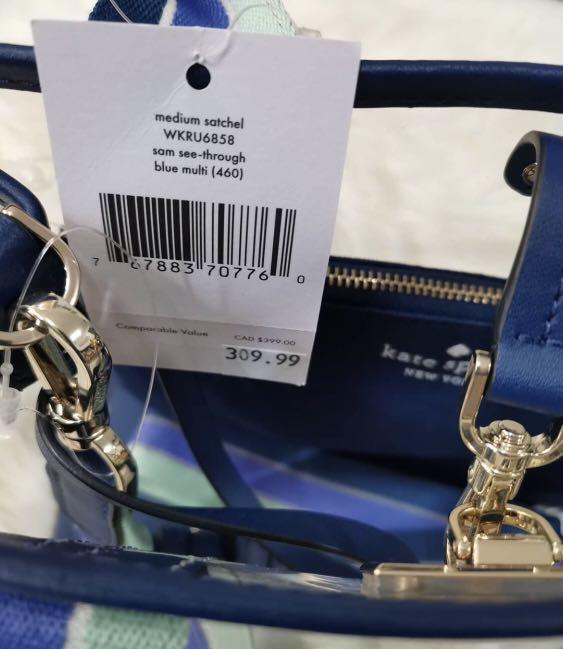 Kate Spade Sam Satchel See Through Bag with case pouch