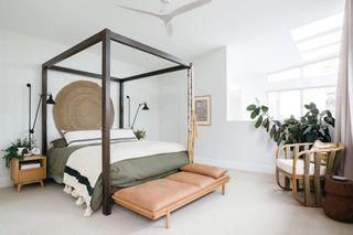 Mahogany canopy queen size bed