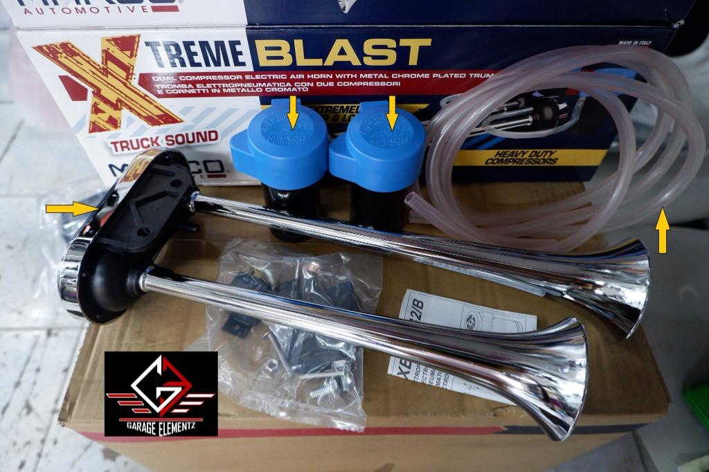 Marco Xtreme Blast Horn Dual compressor electric air horn Matte black