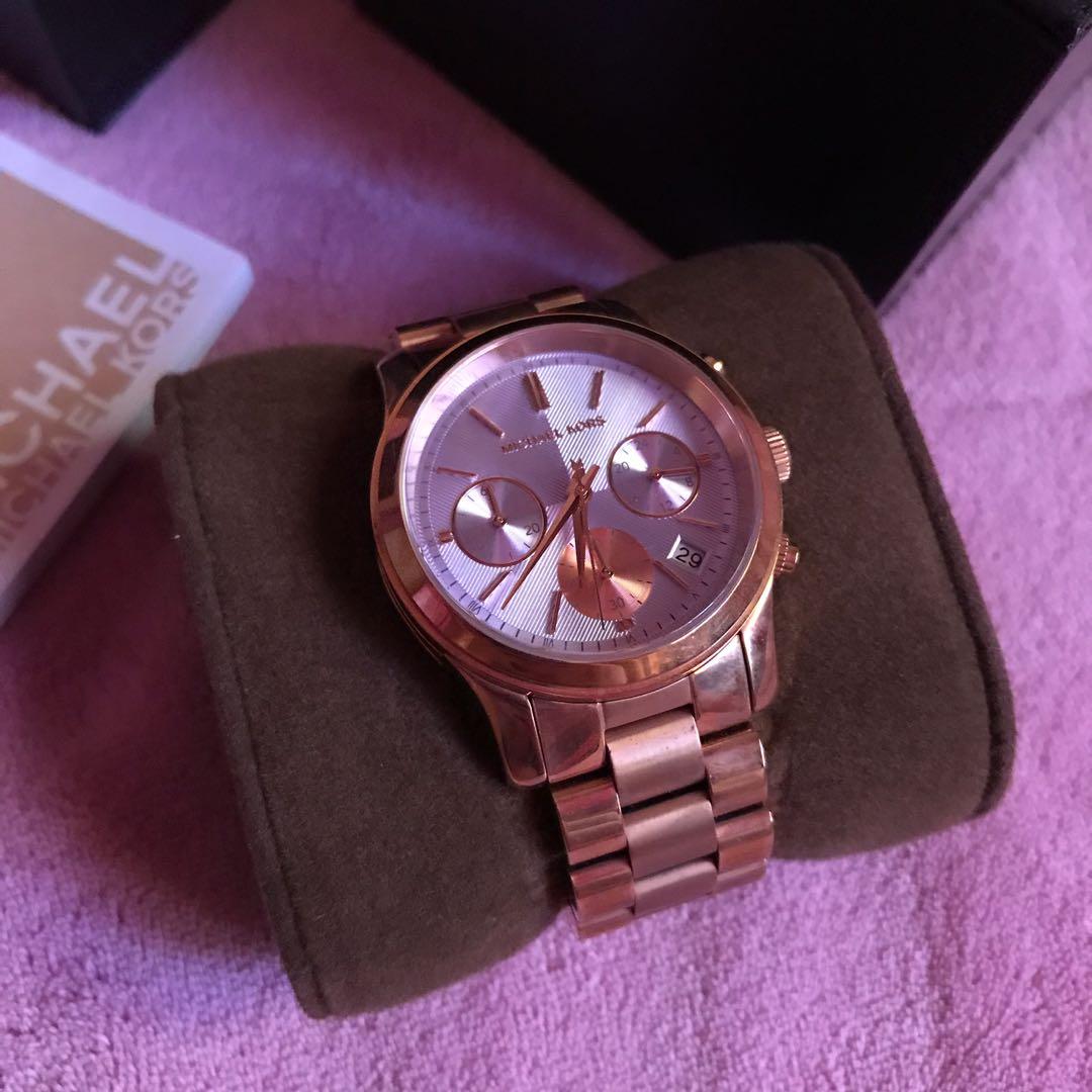 Michael Kors Purple Watch (Rosegold 