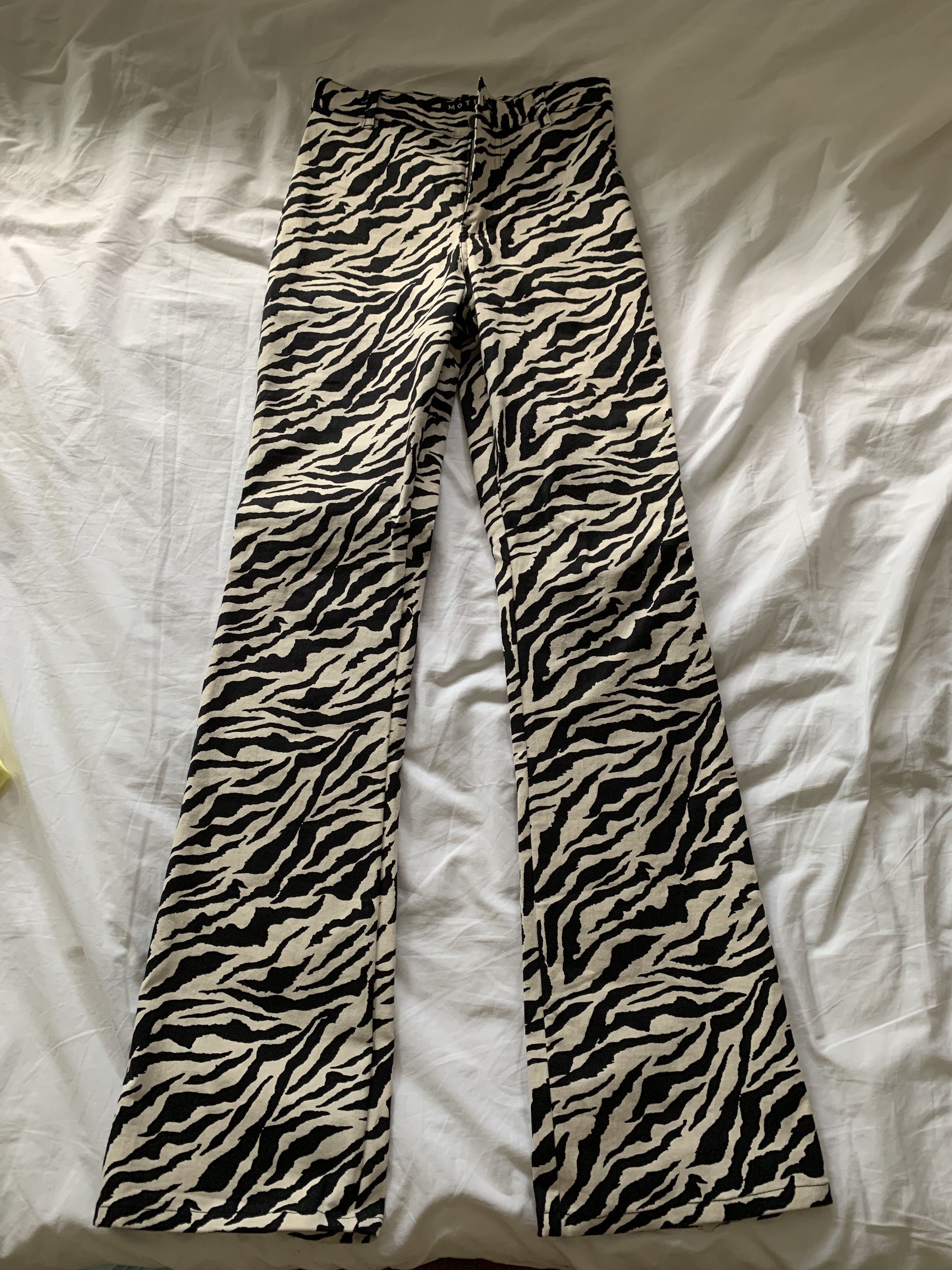 MotelRocks Zebra Flare Pants, Women's 