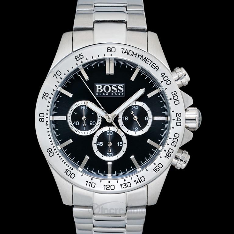 Hugo boss hb1512965 stainless steel black dial watch outlet