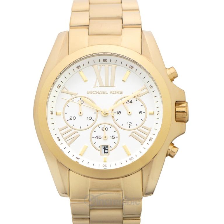 NEW Michael Kors Oversize Bradshaw Chronograph Gold tone Dial
