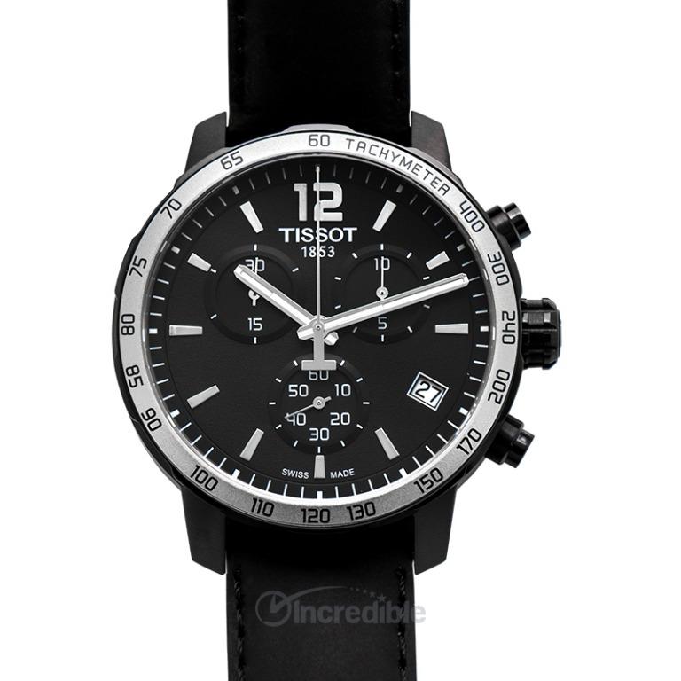 NEW Tissot T Sport Quickster Chronograph Quartz Black Dial Men s
