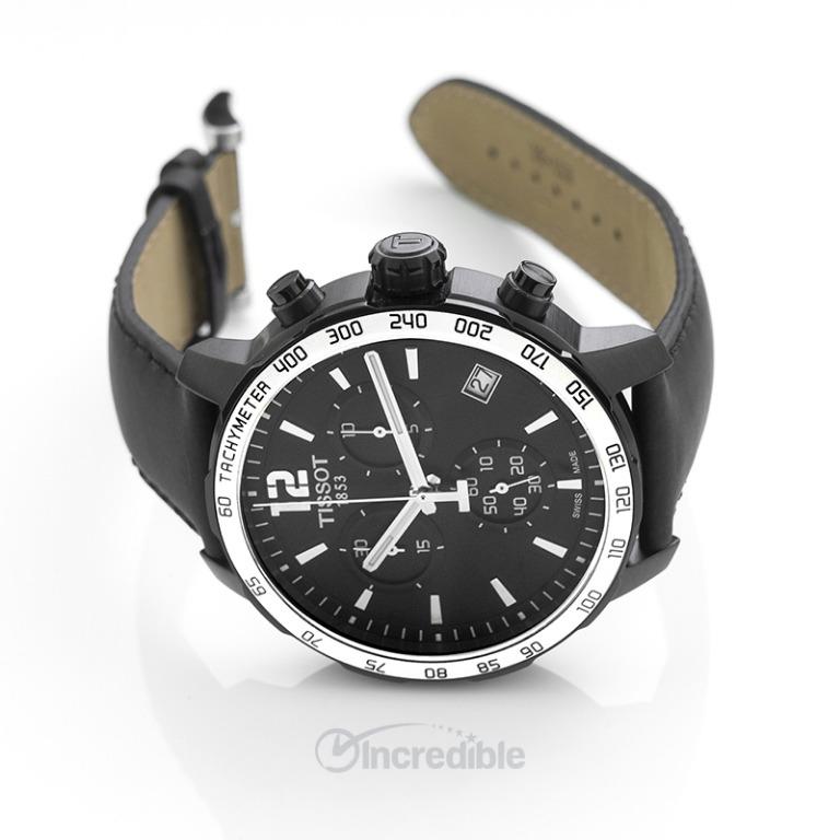 Quickster chronograph black dial men's watch on sale
