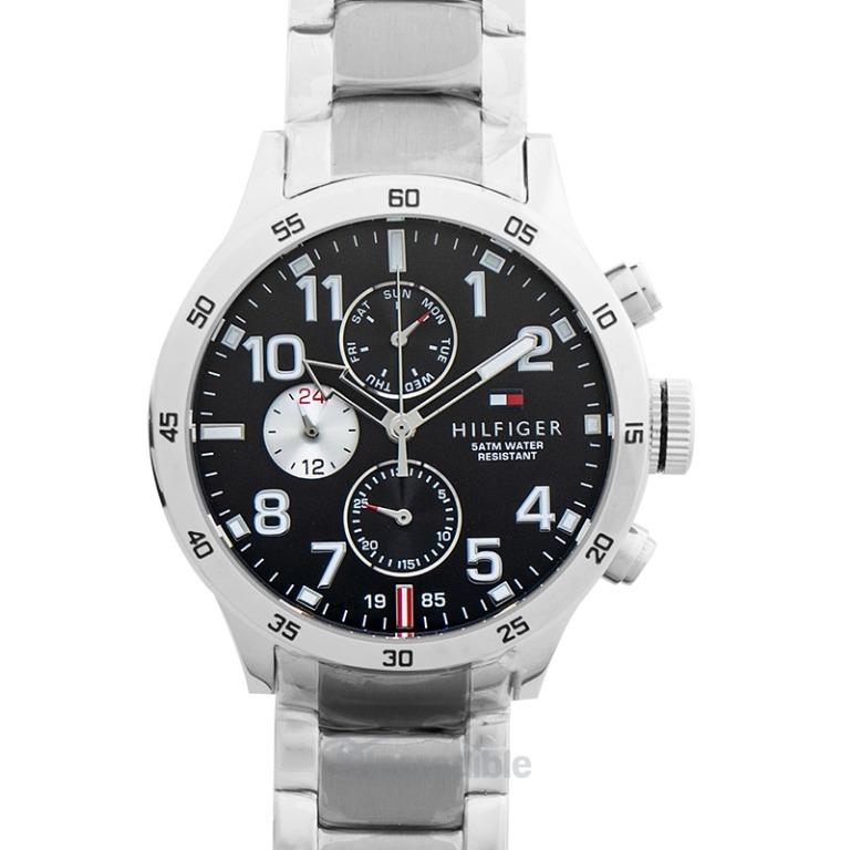 tommy hilfiger analog black dial men's watch