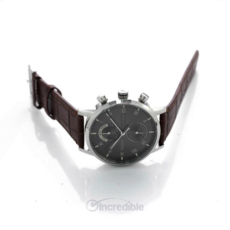 NEW Tommy Hilfiger Mens Multi Dial Quartz Watch Kane with Leather Watch 44mm 1710398 Luxury Watches on Carousell