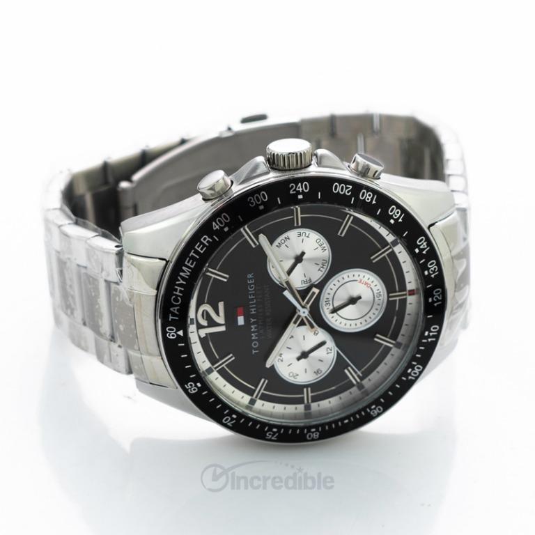 NEW] Tommy Hilfiger Multi-Function Quartz Black Dial Men's Watch