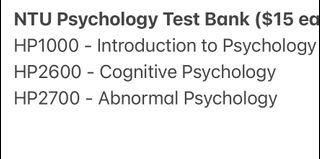 NTU Psychology Test Bank/Textbook