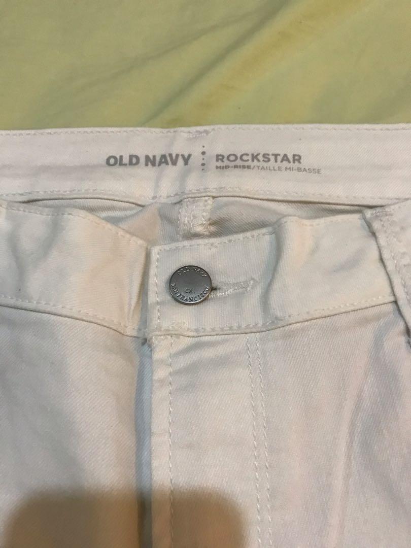 Old navy rockstar white jeans hot sale