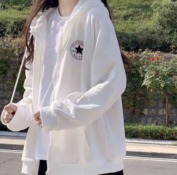 PO 2 COLOURS Converse All Star Jacket Hoodie Sweater Pullover