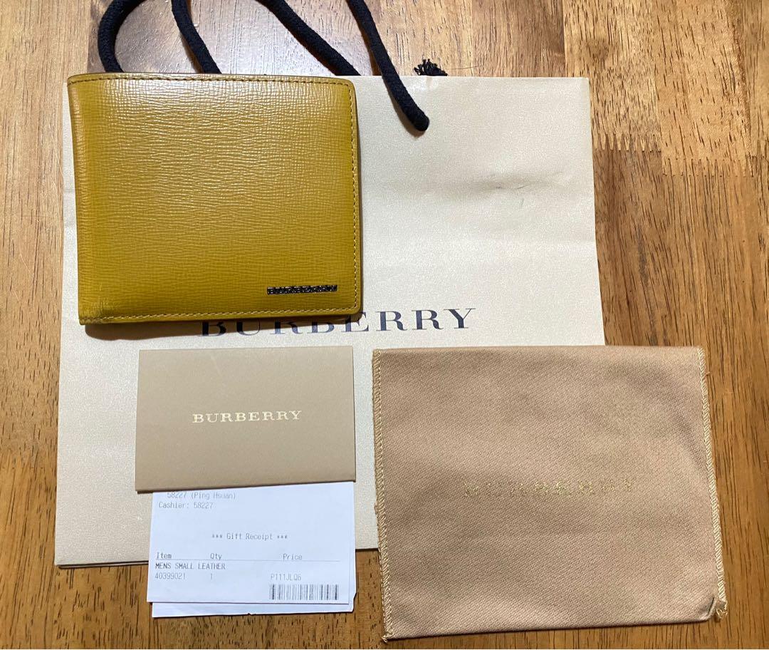 Burberry wallet mens yellow online