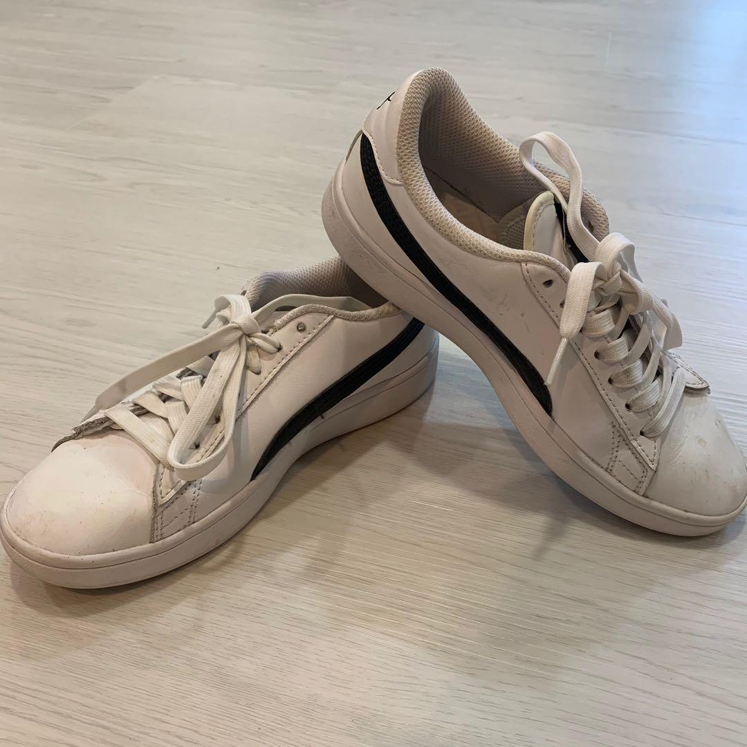 Puma smash leather trainers ladies store