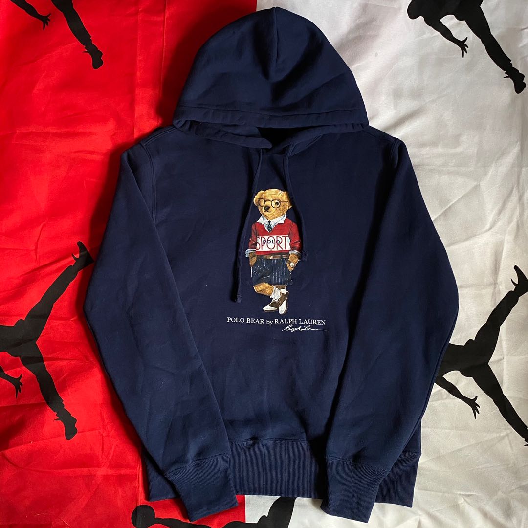 Ralph Lauren Polo Sport Bear Fleece Hoodie Men s Fashion Tops