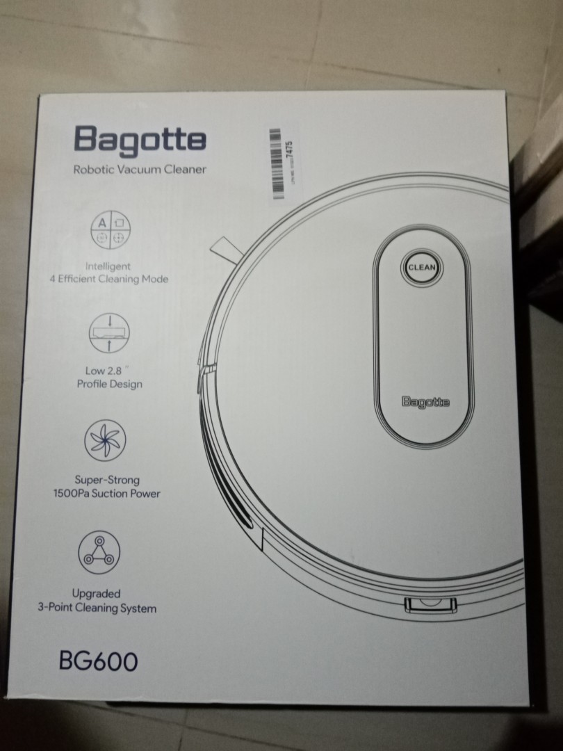 ROBOTIC VACUUM BAGOTTE (BG600), TV & Home Appliances, Vacuum Cleaner