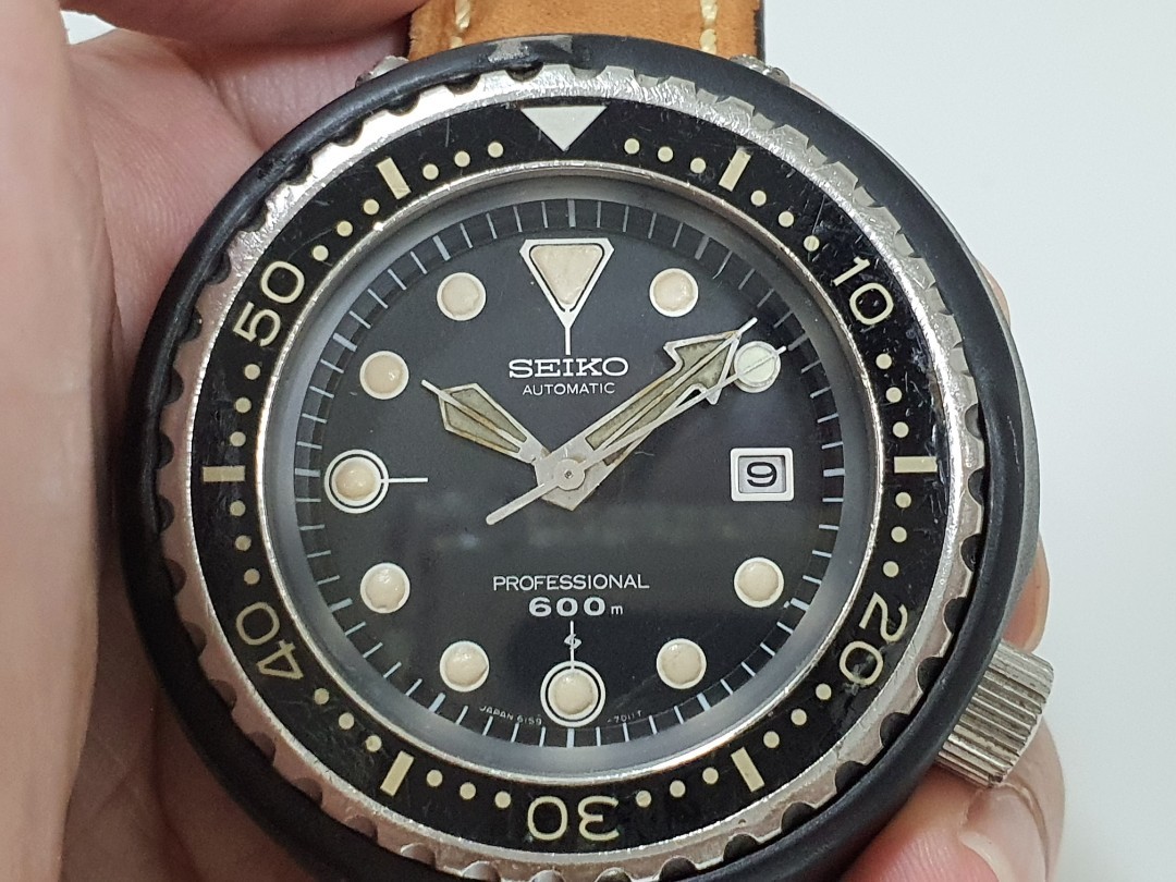Seiko 6159 tuna vintage diver 600m automatic beautiful professional for  trade, not reissue ,not rolex, Luxury, Watches on Carousell