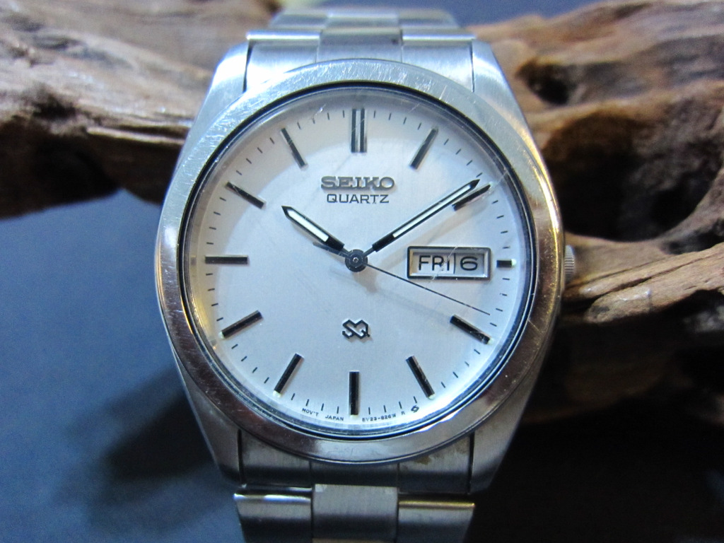 Seiko SQ Quartz 5Y23 SS Day Date 35mm Men Full Ori Japan vintage, Men's ...