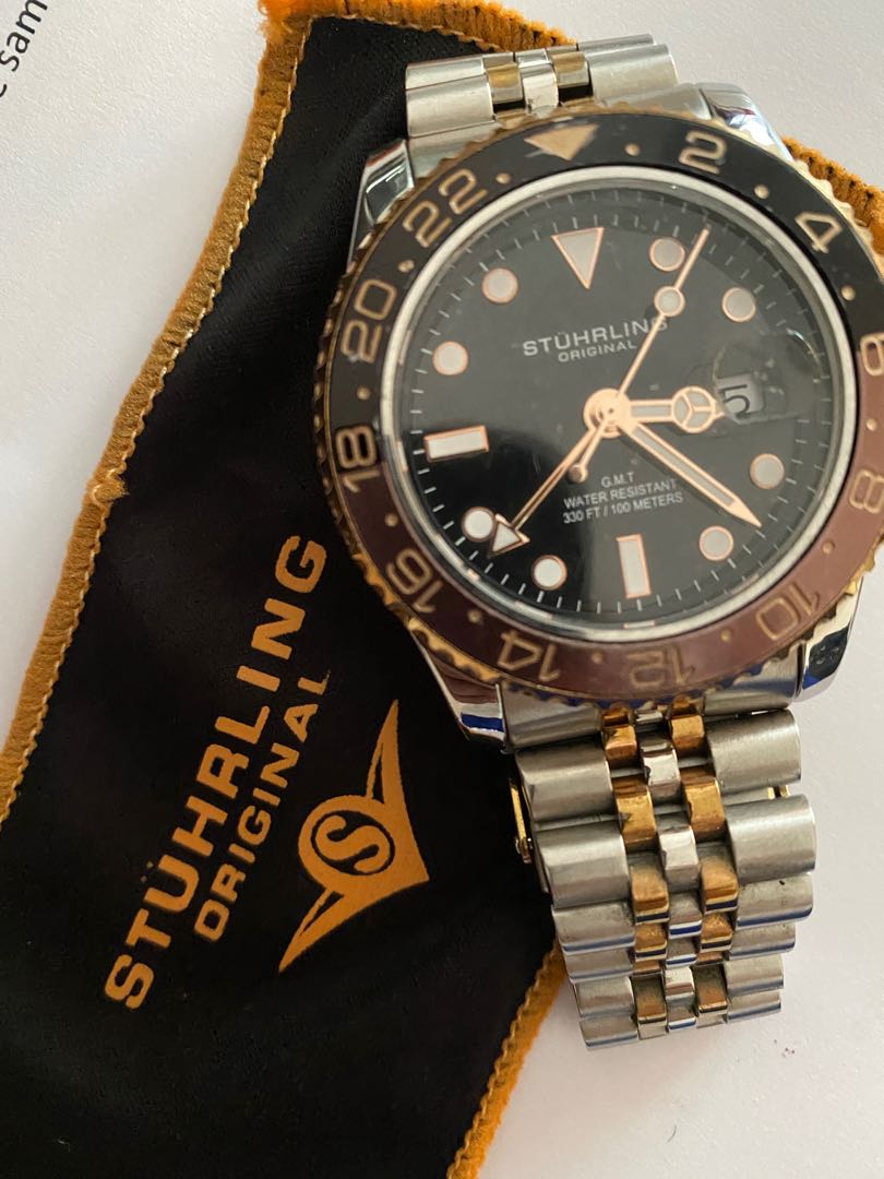 Stuhrling gmt watch deals