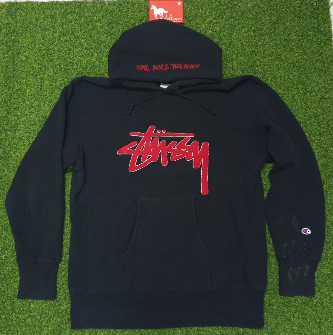Stussy x cheap champion hoodie