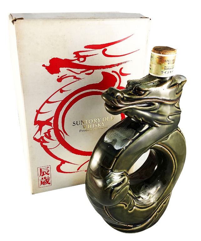 SUNTORY OLD WHISKY DRAGON ZODIAC BOTTLE, Food & Drinks, Alcoholic Beverages on Carousell