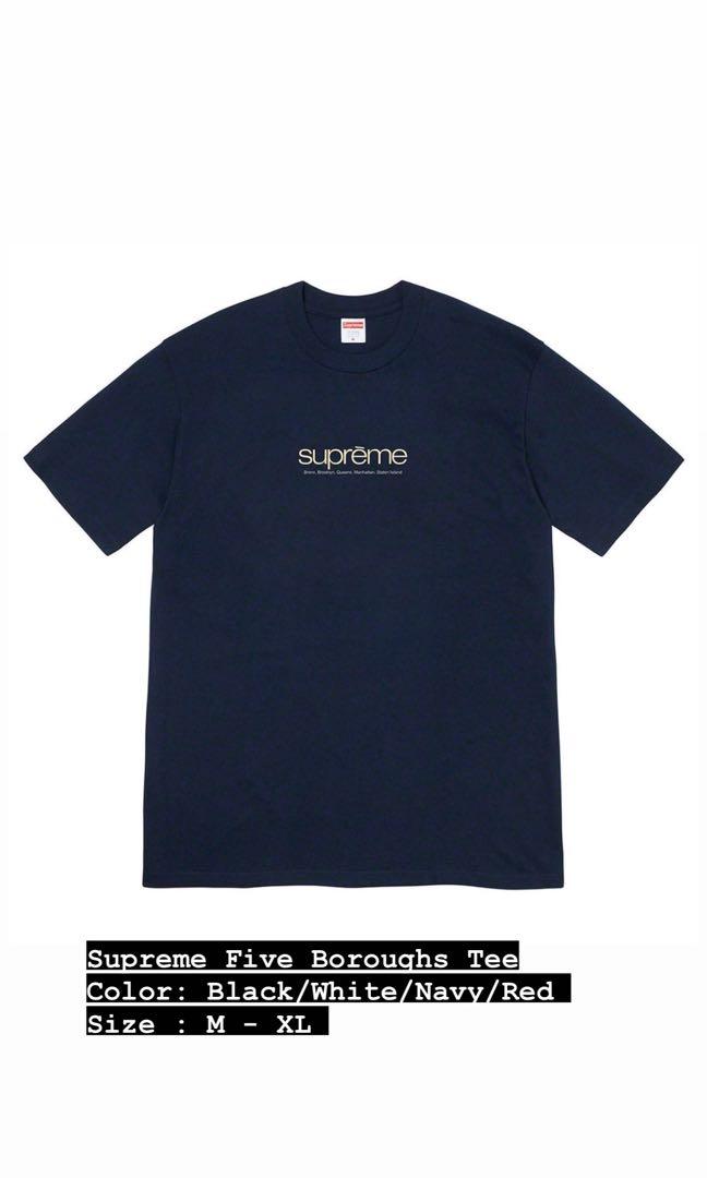 supreme five boroughs tee black