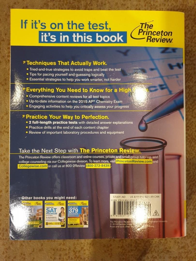 Hobbies　The　Cracking　Chemistry　Princeton　the　Review　Books　AP　Books　Exam,　Toys,　Magazines,　Assessment　on　Carousell