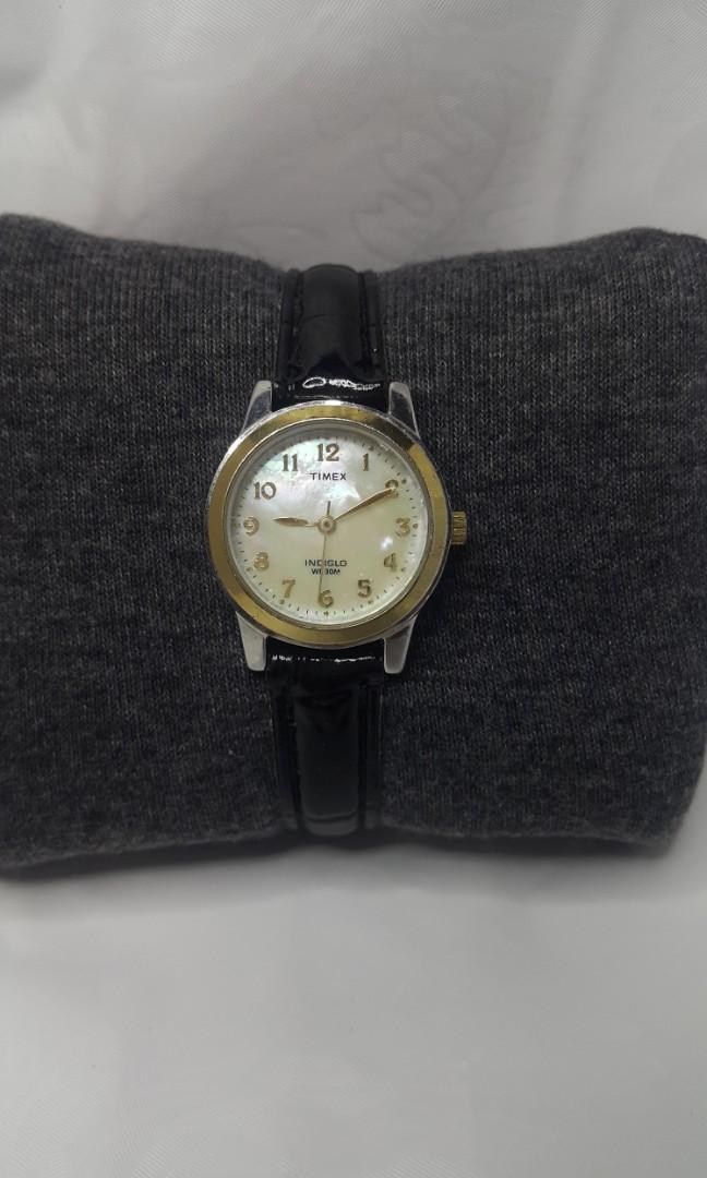 Timex Mother of Pearl Leather Watch Women s Fashion Watches