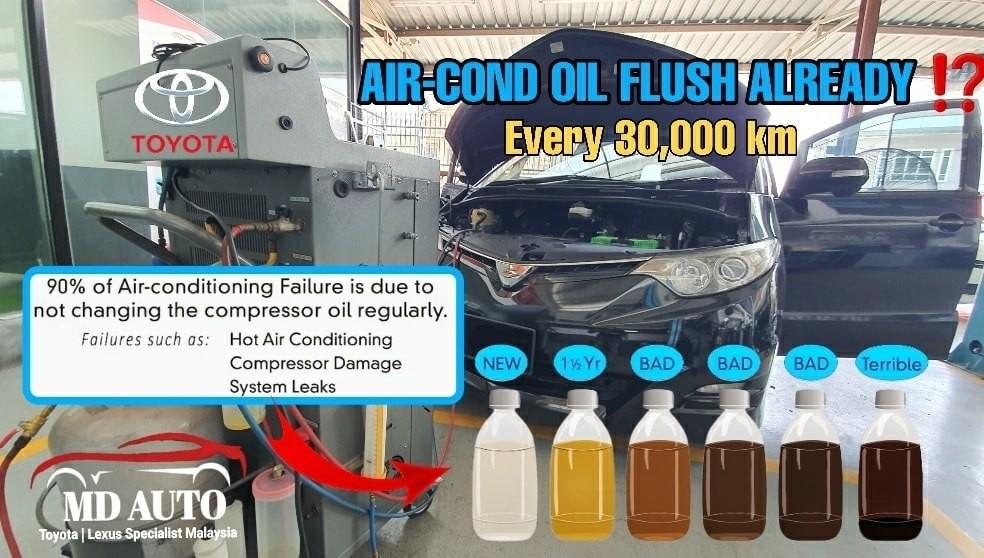 🚨Toyota u0026 Lexus ☢️ Air-Cond Oil Flush Every 30,000Kmu2049️, Auto 