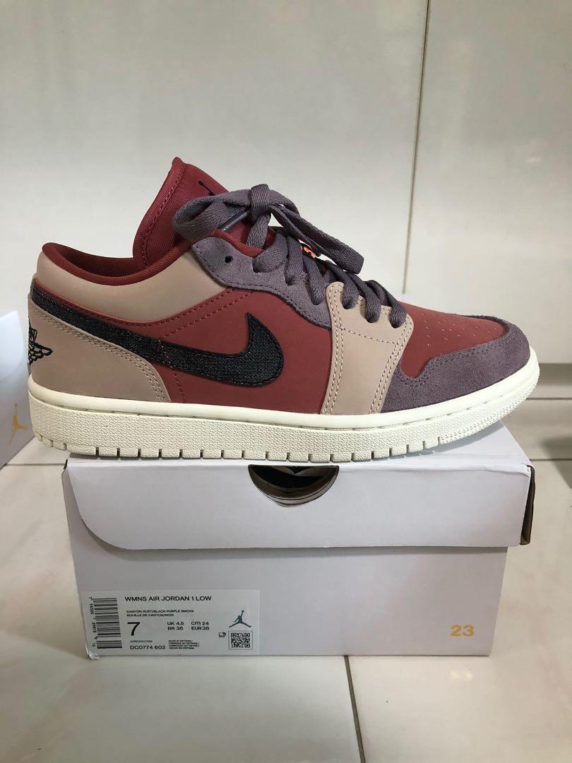 UK 4.5 Jordan 1 Low Canyon Rust Women s Fashion Footwear Sneakers on Carousell