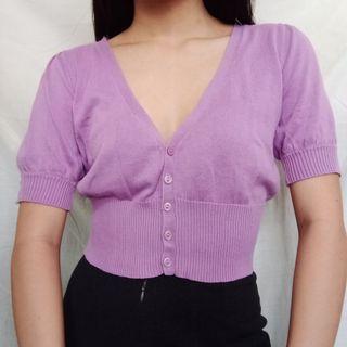 purple cardigan new look